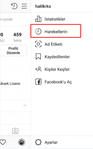 Instagram Hareketlerin